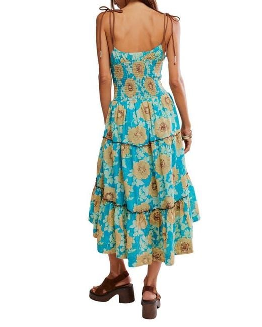 free people tiered midi dress Free People Women's Alejandra Sleeveless Smocked Midi
