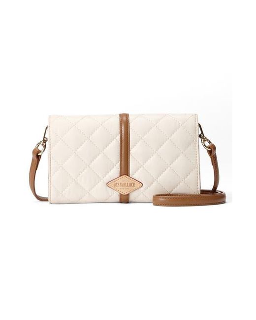 MZ Wallace Pink Astor Diamond Quilted Nylon Convertible Crossbody Bag