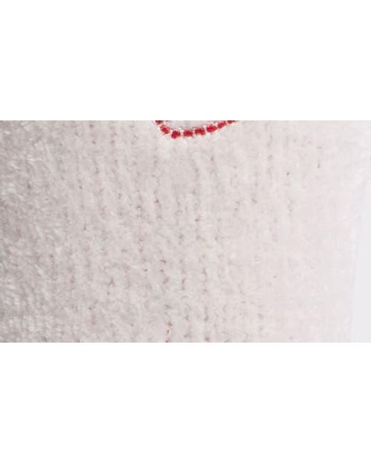 Ugg White Leda Love Crew Socks