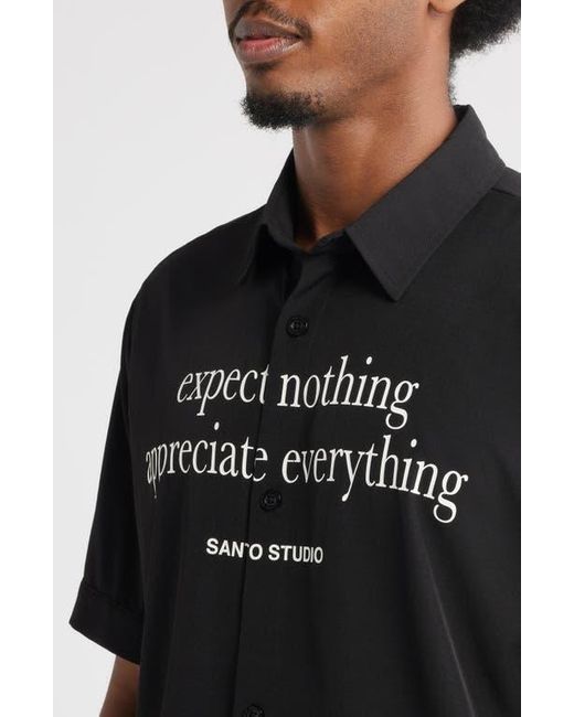 Saint Studio Black Appreciate Button-Up Shirt for men