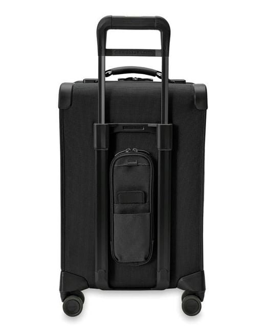Briggs & Riley Black Baseline Essential 22-Inch Expandable Spinner Carry-On Bag for men