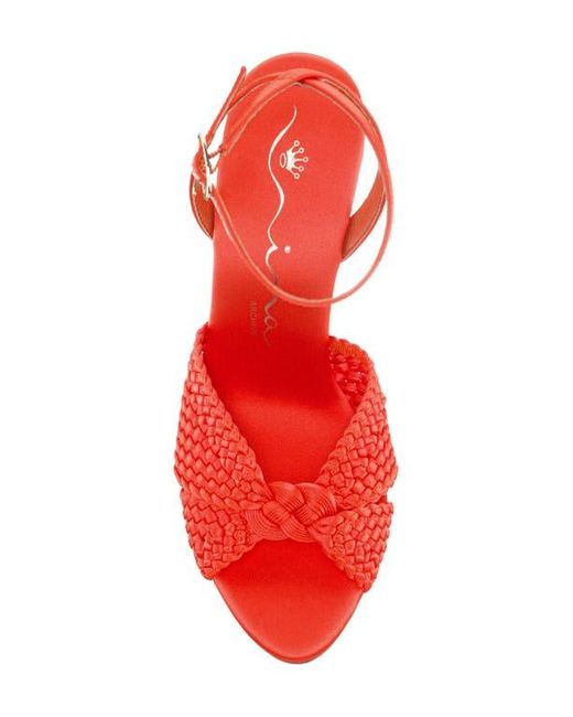 Nina Red Empire Ankle Strap Sandal