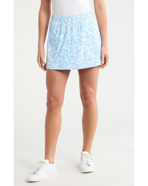 G/FORE Blue Scribble Print Tech Golf Skort