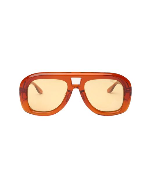 DEZI Brown Pusha 55Mm Shield Sunglasses