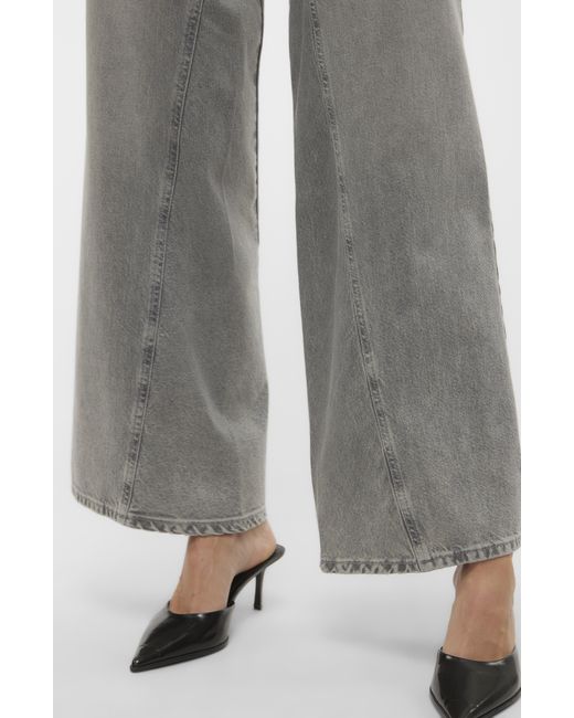 Vero Moda Gray Rail Wide Leg Jeans