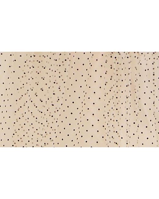 Socialite Natural Dot Mesh Empire Waist Gown