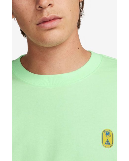 Nike Green Dri-fit Acg Hike Snacks Long Sleeve Graphic T-shirt for men