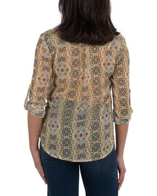 Kut From The Kloth Brown Jasmine Chiffon Button-Up Shirt