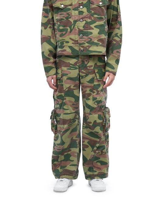 Alpha Style Green Malaga Cargo Pants for men