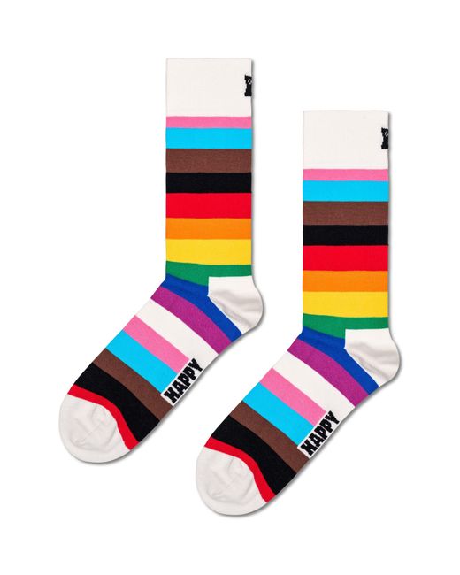 Happy Socks Blue Pride Assorted 3-pack Crew Socks for men