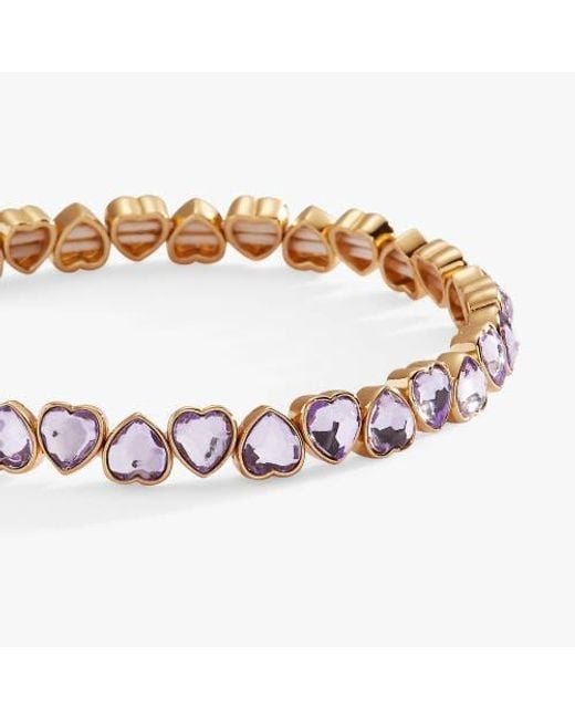 ALEX AND ANI Metallic Faceted Heart Stretch Bracelet