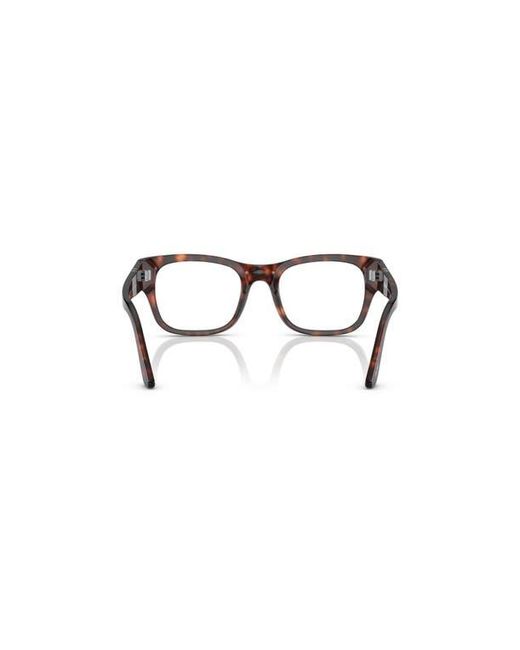 Persol Brown 50Mm Rectangle Optical Glasses