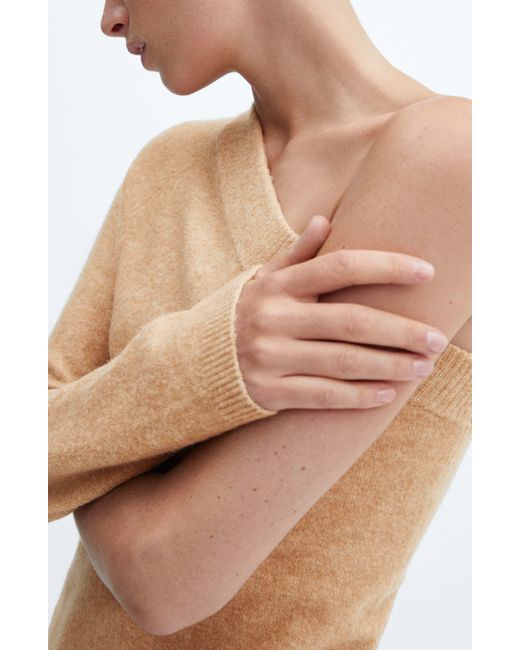 Mango one shoulder sweater cheap