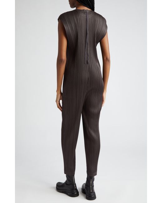 Pleats Please Issey Miyake Black Monthly Colors January Pleated Jumpsuit