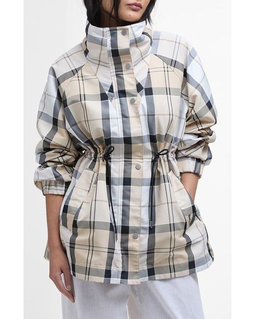 Barbour Gray Suri Check Showerproof Jacket
