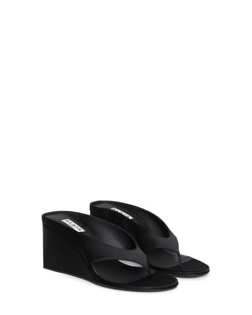 Alaïa Black Cube Wedge Sandal