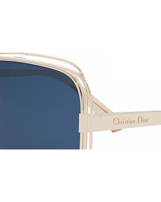 Dior Blue Fil S1u 58mm Square Sunglasses