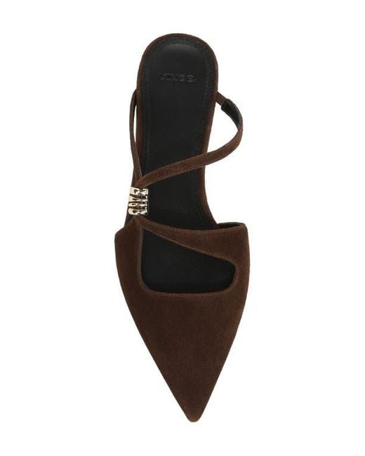 Vince Brown Gilia Strappy Pointed Toe Flat Mule