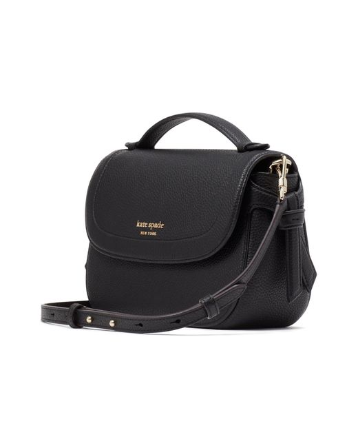 Kate Spade Black Knott Pebbled Leather Convertible Crossbody Bag