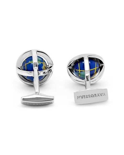 Tateossian Black 'Globe' Cuff Links for men