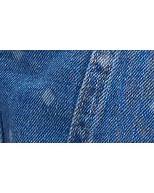 Vero Moda Blue Ruby Dot Print Crop Denim Jacket