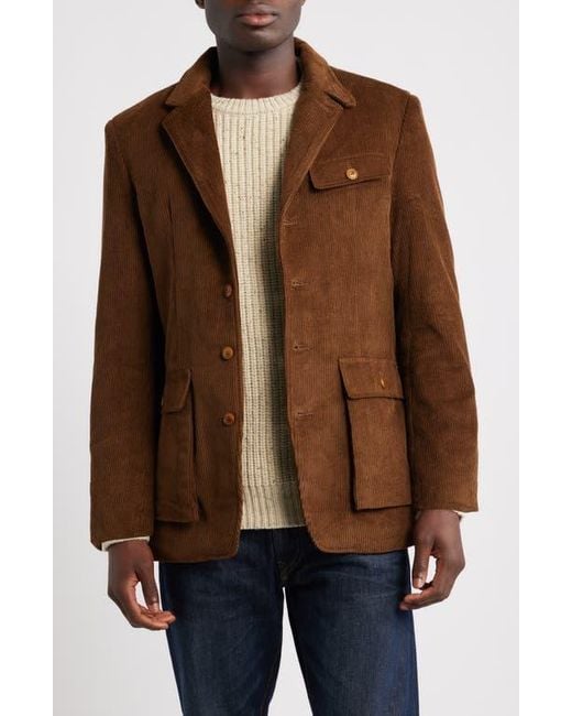 Schott Nyc Men's Brown Weekend Corduroy Blazer