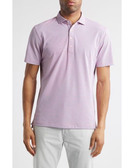 Johnnie-o Purple Stetsons Stripe Performance Polo for men