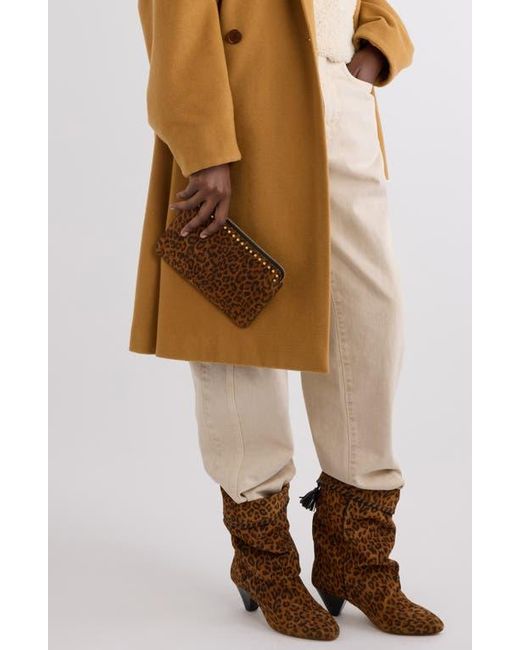 Isabel Marant Brown Oskan Print Suede Flat Pouch