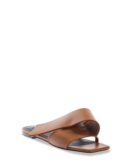 Givenchy Brown Twisted Ribbon Slide Sandal