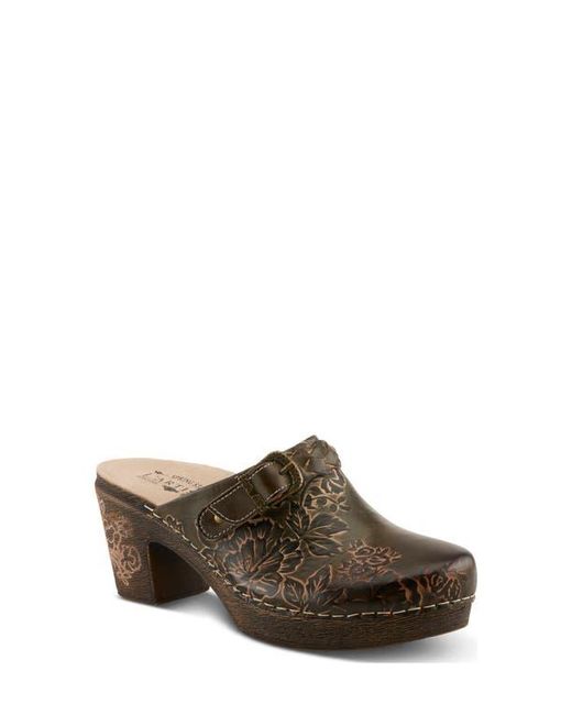 Spring Step Brown Calliroe Platform Clog