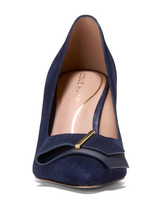 Cole Haan Blue Felicia Bow Pointed Toe Pump