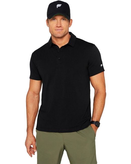 Fabletics Black The 24-7 Polo for men