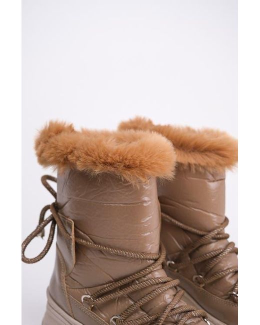 Prologue Shoes Brown Rosie Fur Lined Boot