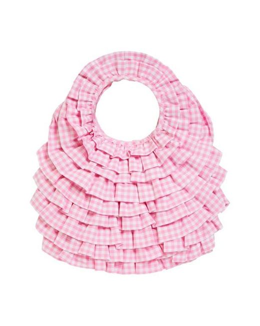 Sandy Liang Napa Gingham Handbag in Pink | Lyst