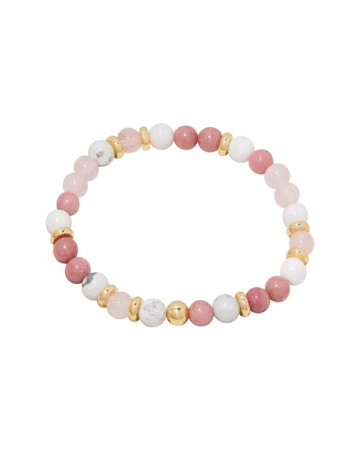 Gorjana Pink Power Stone Mantra Bracelet
