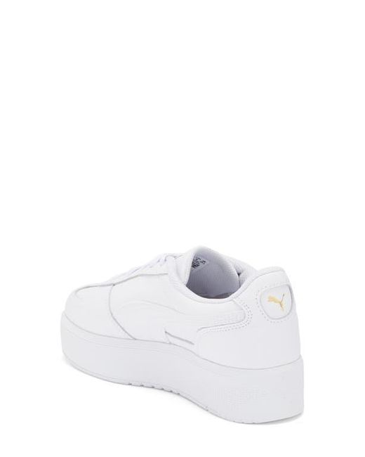PUMA White Palermo Elevata Platform Sneaker