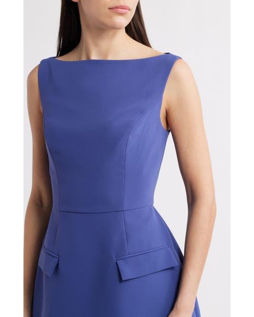 Amanda Uprichard Blue Banco Sculptural A-Line Minidress