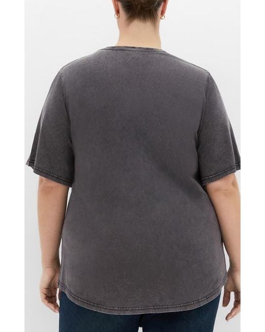 City Chic Gray Kyra Cotton Graphic T-Shirt