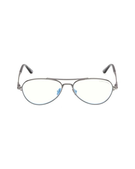 Tom Ford Multicolor 56Mm Pilot Optical Glasses for men
