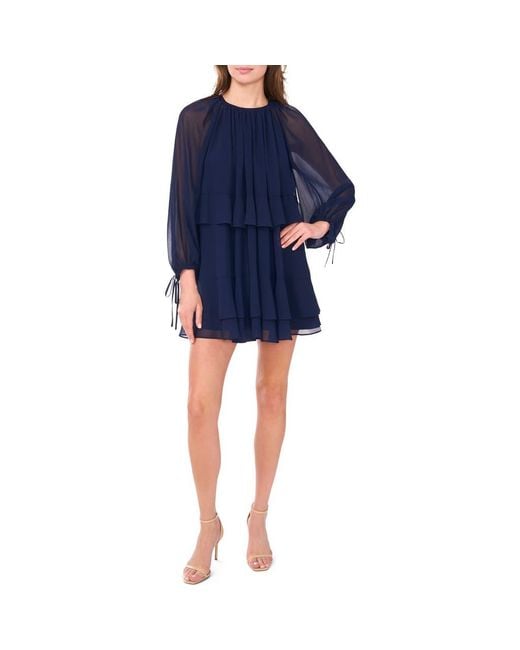 Parker Blue The Ivonne Long Sleeve Minidress