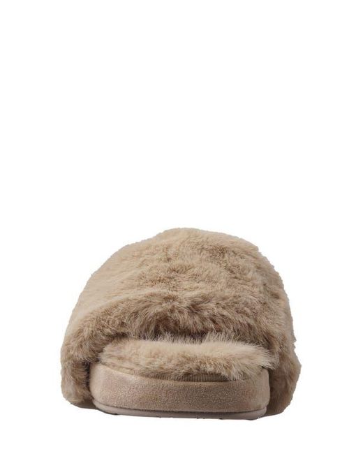 National Comfort Brown Macklin Faux Fur Slipper