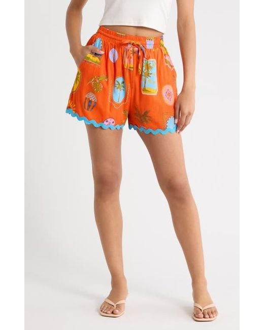 Sugarlips Orange Halle Drawstring Pants