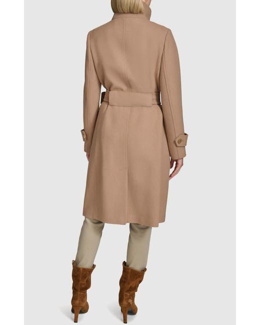 Andrew Marc Natural Scout Wool Blend Trench Coat