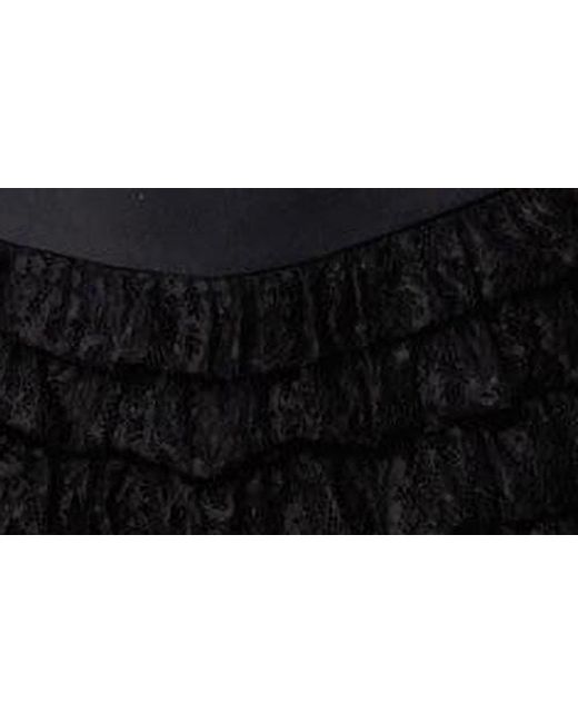 Edikted Black Lacey Ruffle Romper