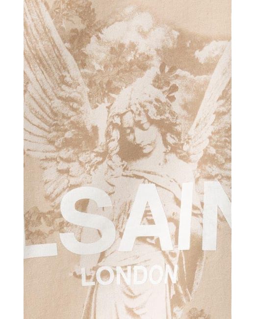 AllSaints Natural Guardian Amelie Oversize Cotton Graphic T-Shirt