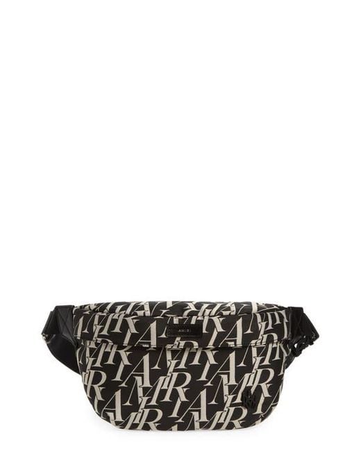 Amiri Gray Logo Jacquard Belt Bag for men