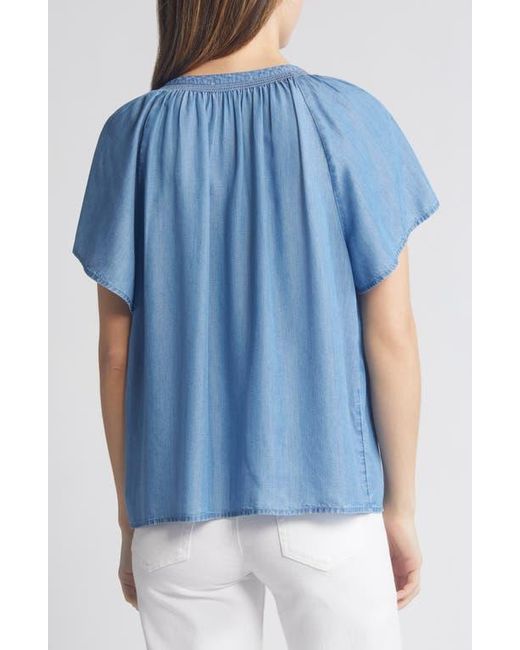 Beach Lunch Lounge Blue Lora Denim Top