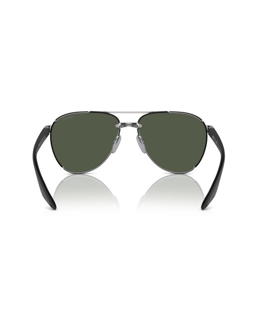 Prada Sport Green 61mm Pilot Sunglasses for men