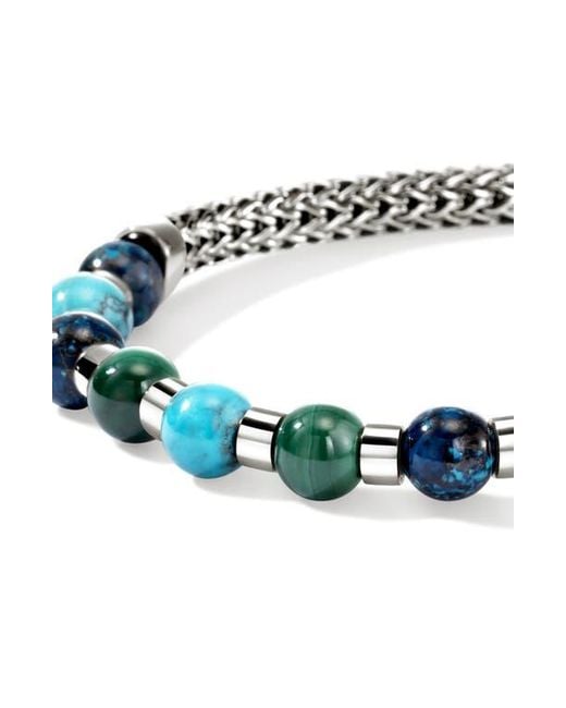 John Hardy Blue Beaded Chain Bracelet