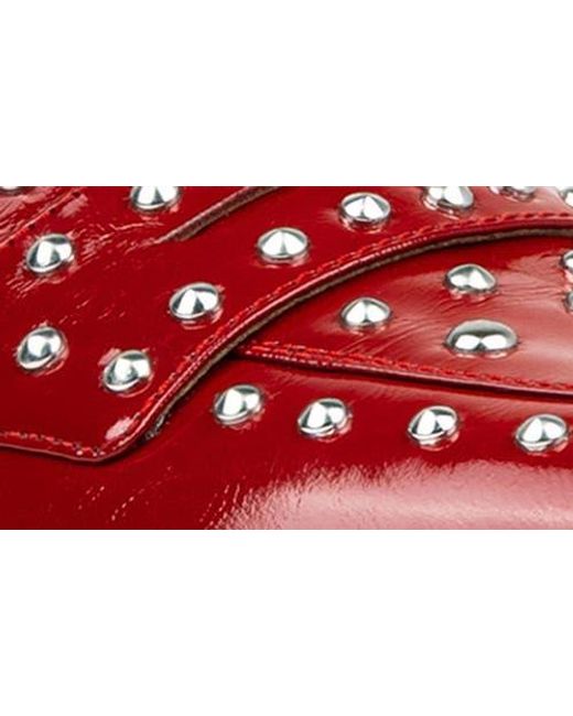 Donald J Pliner Red Studded Loafer
